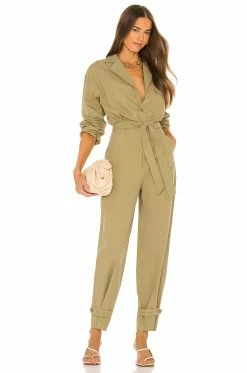 Song Of Style Cora Jumpsuit In Olive Green