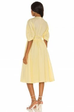 Song Of Style Sonnet Midi Dress In Pale Yellow -Song Of Style Outlet Store SOSR WD162 V3