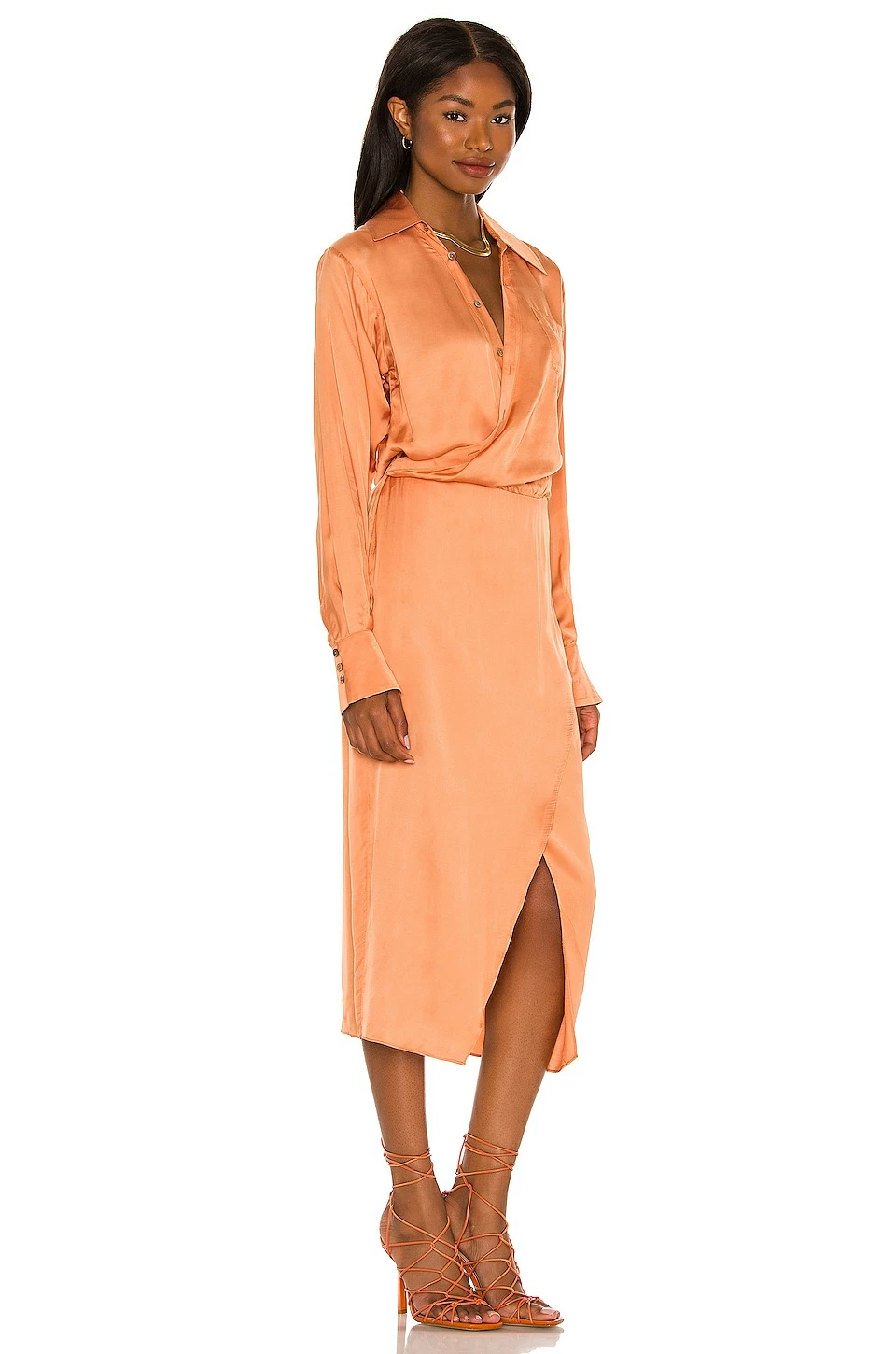 Song Of Style Thea Midi Dress In Peach 4 Song Of Style Thea Midi Dress In Peach - Image 2
