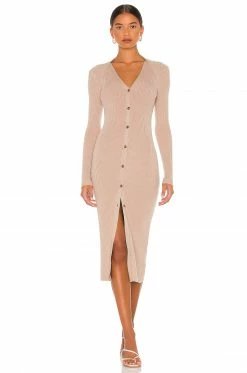 Song Of Style Lula Dress In Oyster Grey