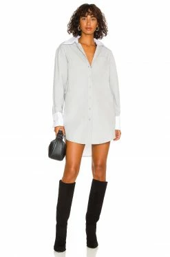 Song Of Style Talie Mini Dress In Blue & White -Song Of Style Outlet Store SOSR WD175 V4