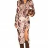 Song Of Style Rommie Midi Dress In Brown Marble