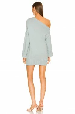 Song Of Style Ailey Off The Shoulder Knit Dress In Pale Blue -Song Of Style Outlet Store SOSR WD184 V3