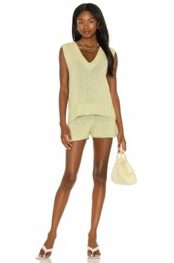 Song Of Style Domino Knit Short In Matcha Green -Song Of Style Outlet Store SOSR WF28 V4