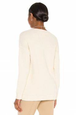 Song Of Style Raine V Neck Sweater In Ivory -Song Of Style Outlet Store SOSR WK48 V3