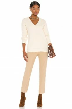 Song Of Style Raine V Neck Sweater In Ivory -Song Of Style Outlet Store SOSR WK48 V4