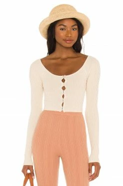 Song Of Style Audra Shell Cardigan In Ivory