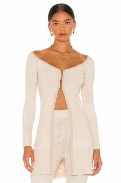 Song Of Style Elyse Cardigan In Tonal Mixed Rib