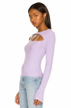 Song Of Style Landon Cut Out Sweater In Lilac -Song Of Style Outlet Store SOSR WK66 V3