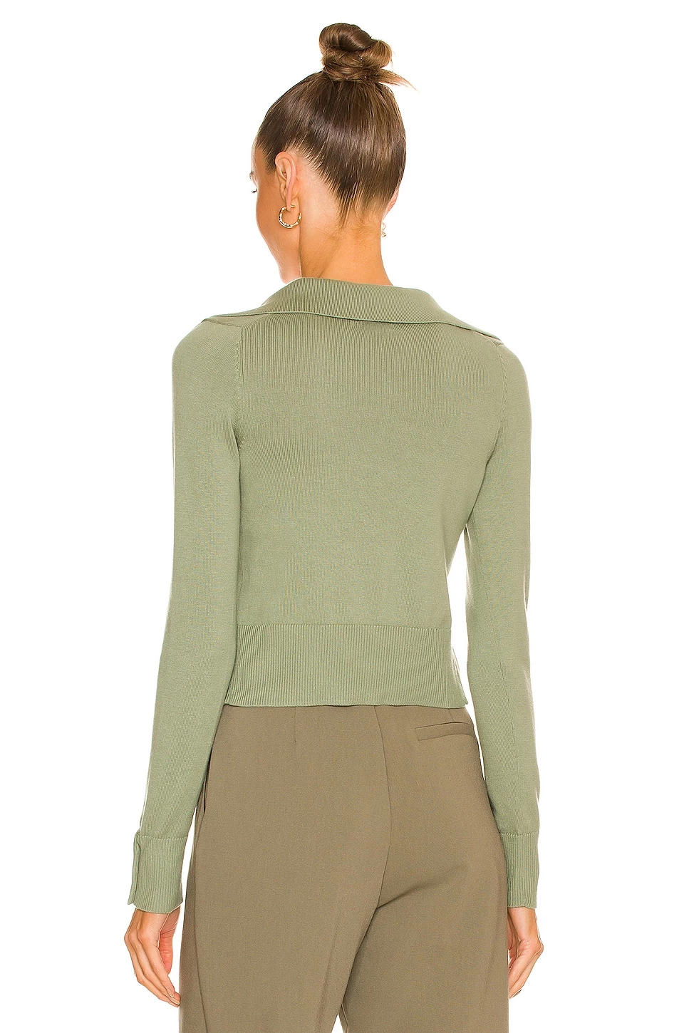Song Of Style Alayna Collared Sweater In Sage Green 5 Song Of Style Alayna Collared Sweater In Sage Green - Image 3
