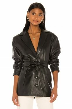 Song Of Style Bennie Leather Jacket In Black