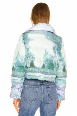 Song Of Style Ezi Puffer Jacket In Blue Landscape -Song Of Style Outlet Store SOSR WO52 V4