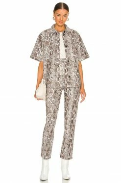 Song Of Style Jerra Pant In Gray Snake -Song Of Style Outlet Store SOSR WP69 V4