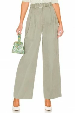 Song Of Style Ellerie Trouser In Khaki Green