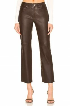 Song Of Style Lizz Leather Pant In Brown