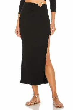 Song Of Style Eileen Midi Skirt In Black