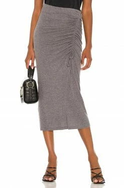 Song Of Style Rayna Midi Skirt In Gray
