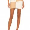 Song Of Style Vianka Leather Mini Skirt In Brown & Ivory -Song Of Style Outlet Store SOSR WQ45 V1
