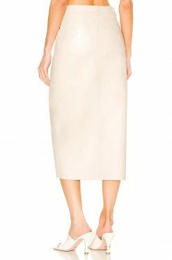 Song Of Style Marie Leather Midi Skirt In Cream -Song Of Style Outlet Store SOSR WQ47 V3