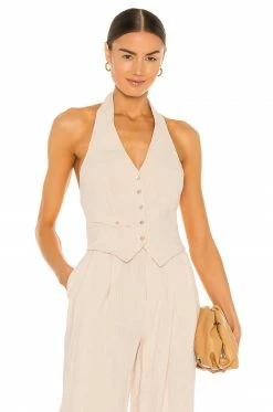 Song Of Style Dallon Vest Top In Beige