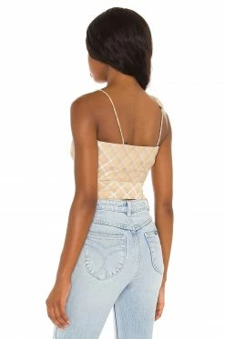 Song Of Style Mira Crop Top In Yellow Plaid -Song Of Style Outlet Store SOSR WS142 V3