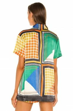 Song Of Style Elsie Top In Multi Geo Scarf -Song Of Style Outlet Store SOSR WS150 V3