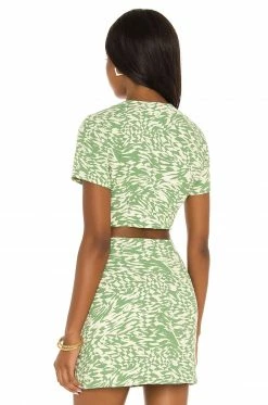 Song Of Style Gala Top In Green & Ivory -Song Of Style Outlet Store SOSR WS156 V3