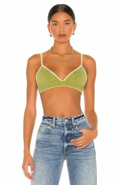Song Of Style Sutton Knit Bra In Matcha Green