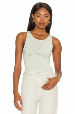 Song Of Style Luna Bodysuit In Sage Green