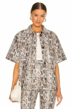 Song Of Style Rove Top In Gray Snake