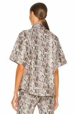 Song Of Style Rove Top In Gray Snake -Song Of Style Outlet Store SOSR WS164 V4