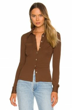 Song Of Style Hilda Top In Chocolate Brown