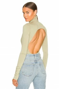 Song Of Style Piper Bodysuit In Sage Green