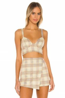 Song Of Style Barbara Top In Yellow Plaid