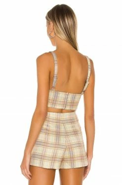 Song Of Style Barbara Top In Yellow Plaid -Song Of Style Outlet Store SOSR WS87 V3